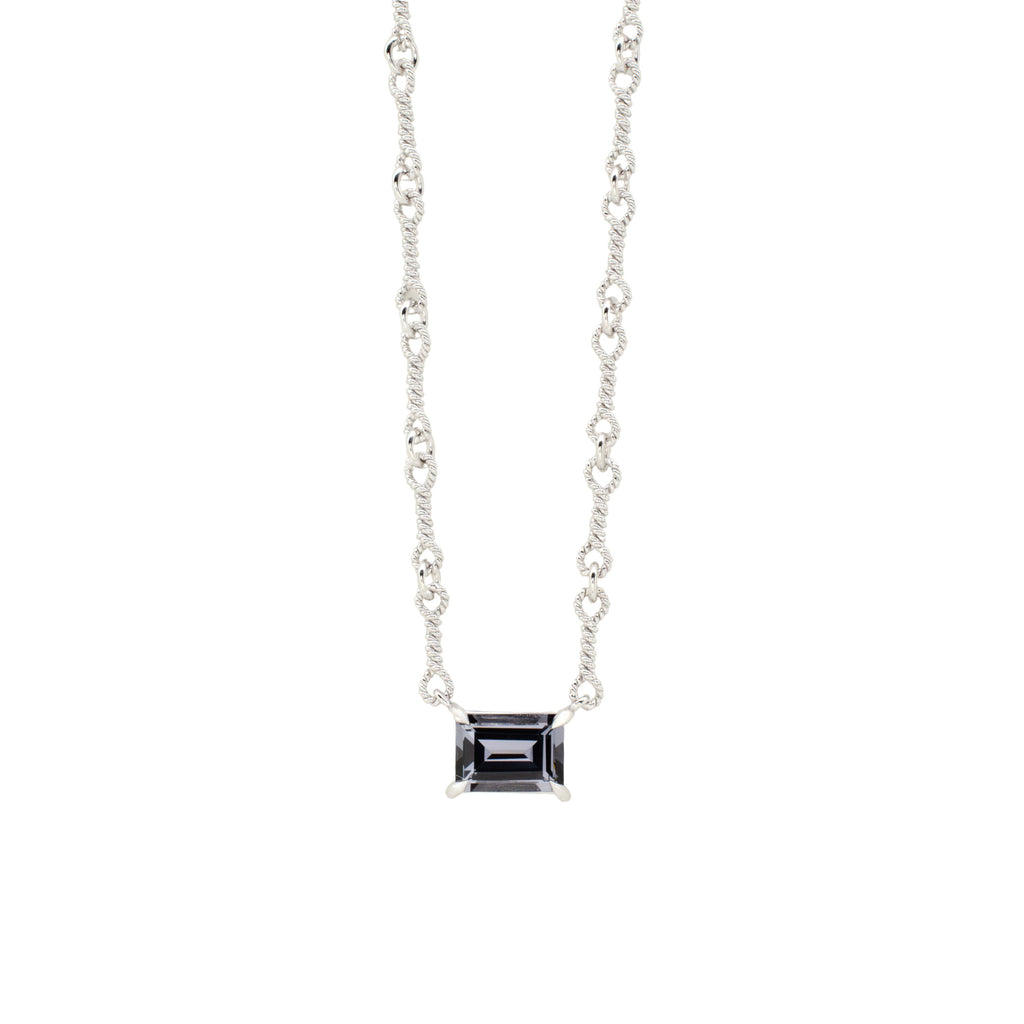 Dark Grey Spinel Everyday Necklace