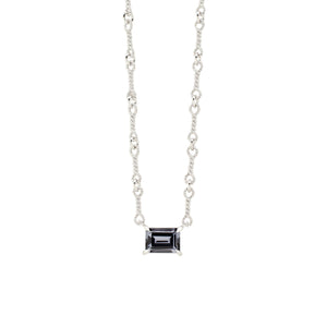 Dark Grey Spinel Everyday Necklace