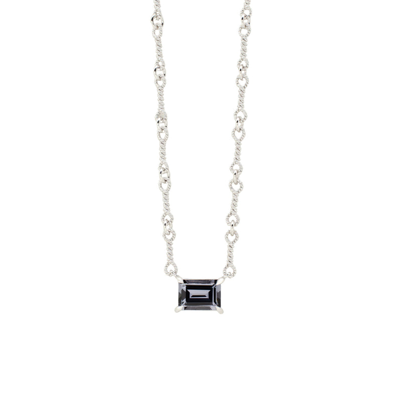 Dark Grey Spinel Everyday Necklace