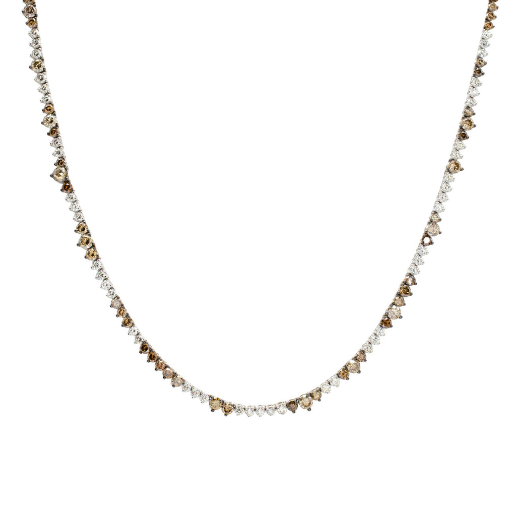 6.75ctw Mixed Diamond Line Necklace