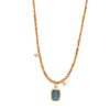 Rust & Aqua Keepsake Necklace