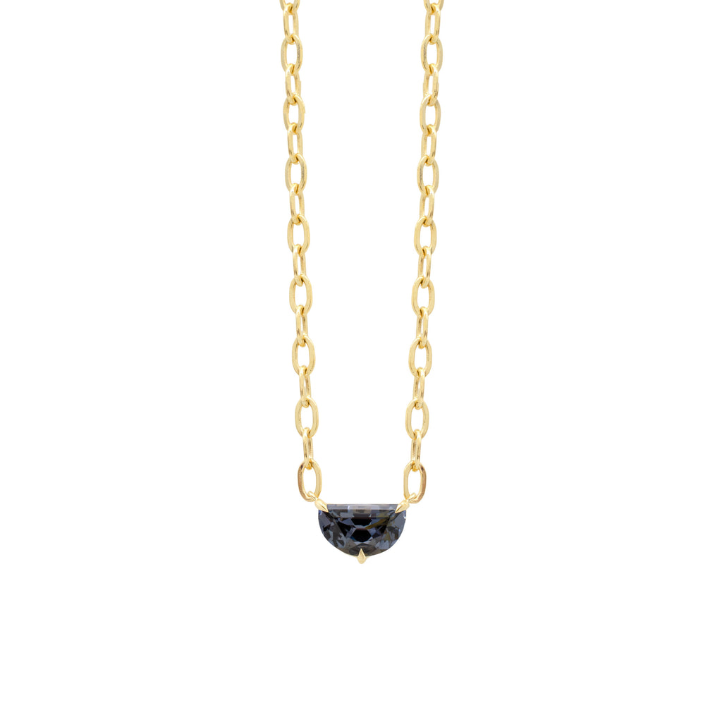 Halfmoon Grey Spinel Everyday Necklace