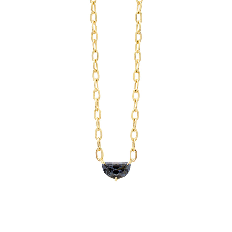 Halfmoon Grey Spinel Everyday Necklace