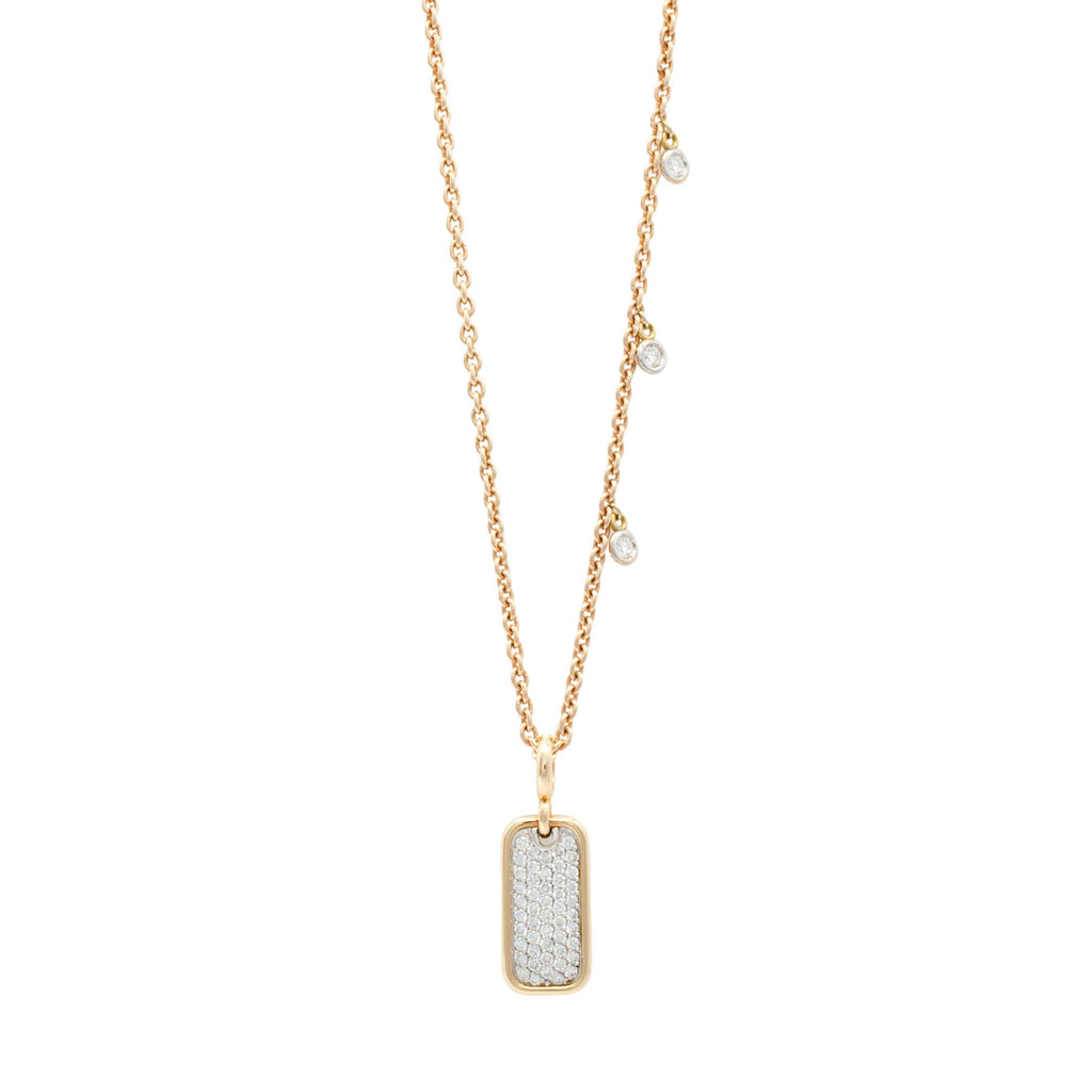 Two-Tone Diamond Pavé Fringe Pendant