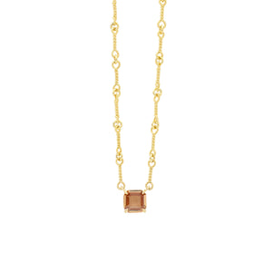 Peach Sapphire Everyday Necklace