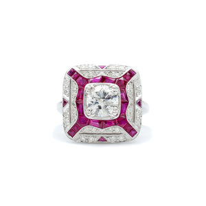 Deco Ruby Ring