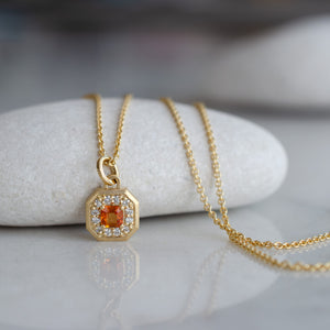 Orange Daisy Pendant