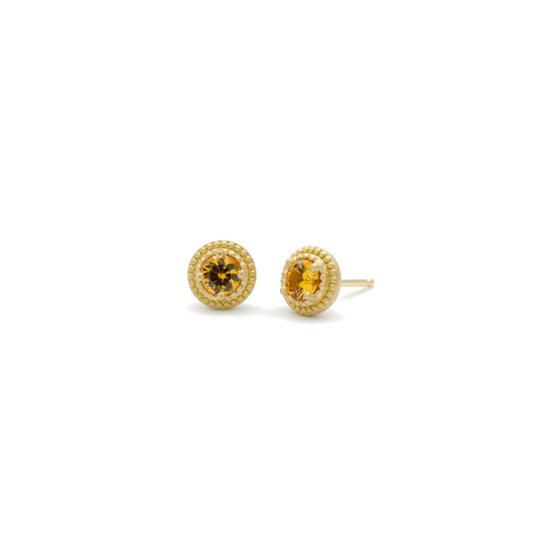 Yellow Sapphire Suzy Studs Round