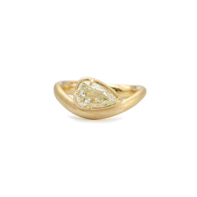 1.12ct Pear Wave Solitaire