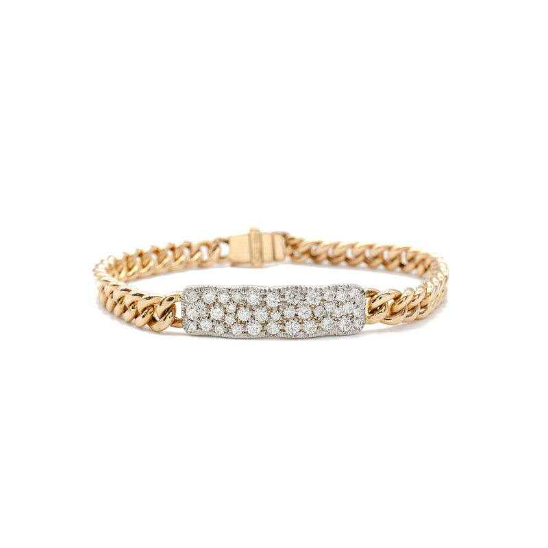 Two-Tone Diamond Pavé Curb Bracelet