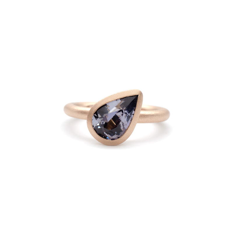 Pear Sapphire Cup Ring