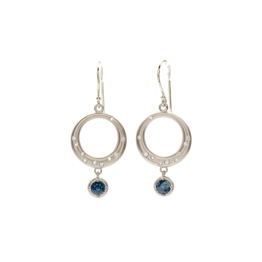 Sapphire Moonrise Earrings