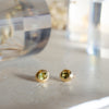 Olive Pebble Studs