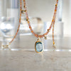 Rust & Aqua Keepsake Necklace