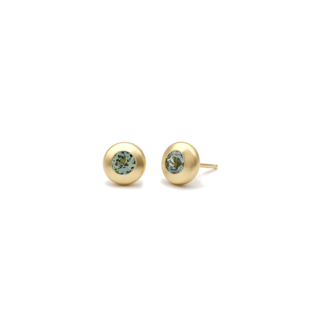 Teal Pebble Studs