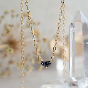 Halfmoon Grey Spinel Everyday Necklace