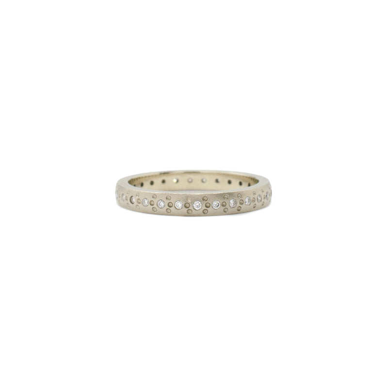 White Gold Medium Pattern Band