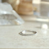 Tiny Shared Prong Ring in White