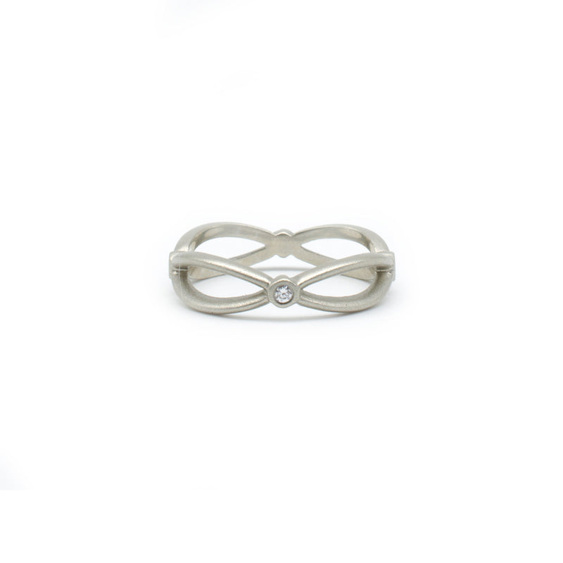 White Gold Infinity Band