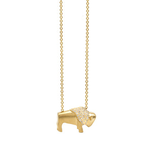 Diamond Buffalo Pendant