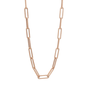 Matte  Rose Gold Paperclip Chain